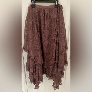 🧚♀️ 💜 Purple Elegant fairy assymetrical Lace Overlay Dress